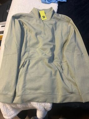 all in motion Light Sage Quarter-Zip Pullover